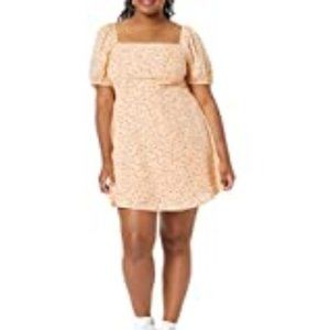 Wild Meadow Women's Puff Short Sleeve Square Neck Mini Dress